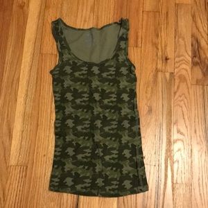 Army pattern thick strap tank